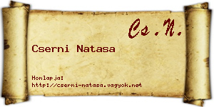 Cserni Natasa névjegykártya